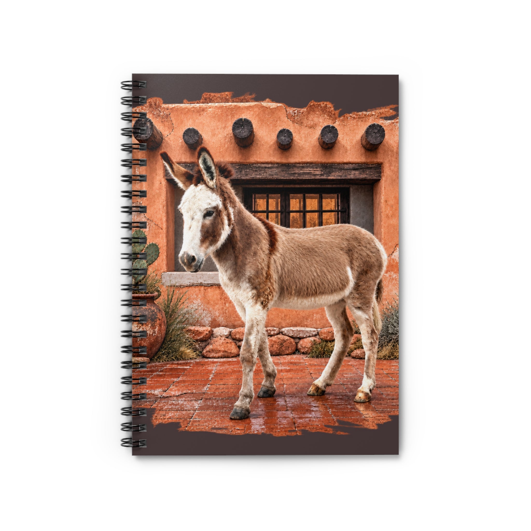 Donkey Adobe Notebook — Rustic Southwestern Spiral Journal