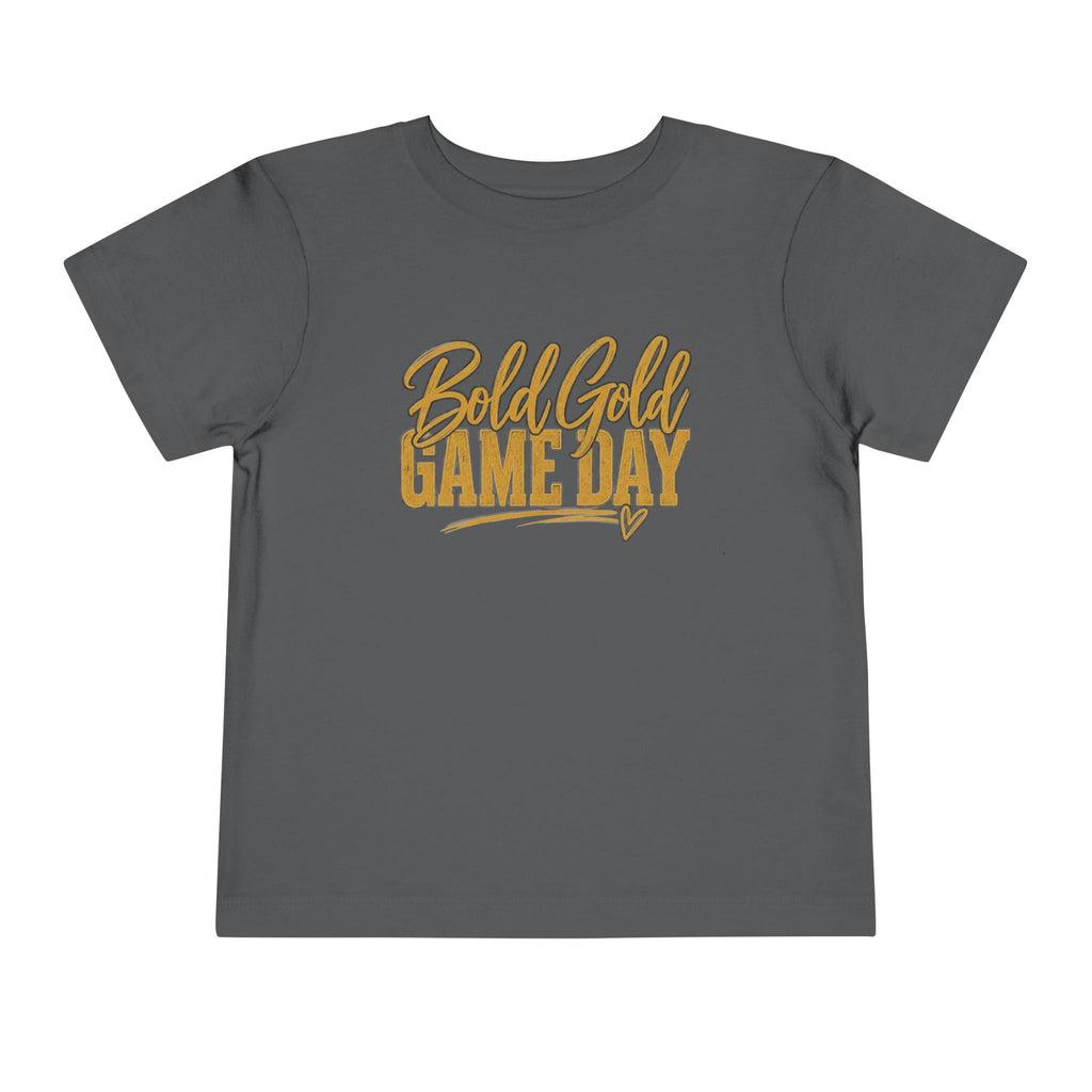 Toddler Tee — "Bold Gold Game Day" Kids Football Shirt