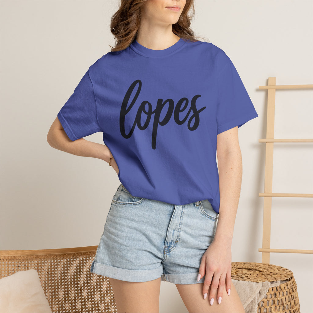 Lopes Script Tee — Personalized Name Graphic T-Shirt