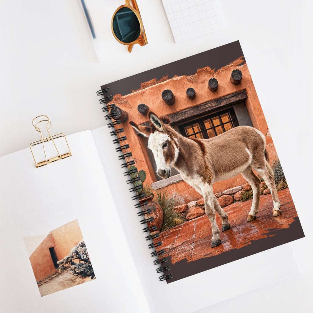 Donkey Adobe Notebook — Rustic Southwestern Spiral Journal