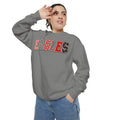 Eagles Graphic Sweatshirt - Red & Black Patterned Team Crewneck