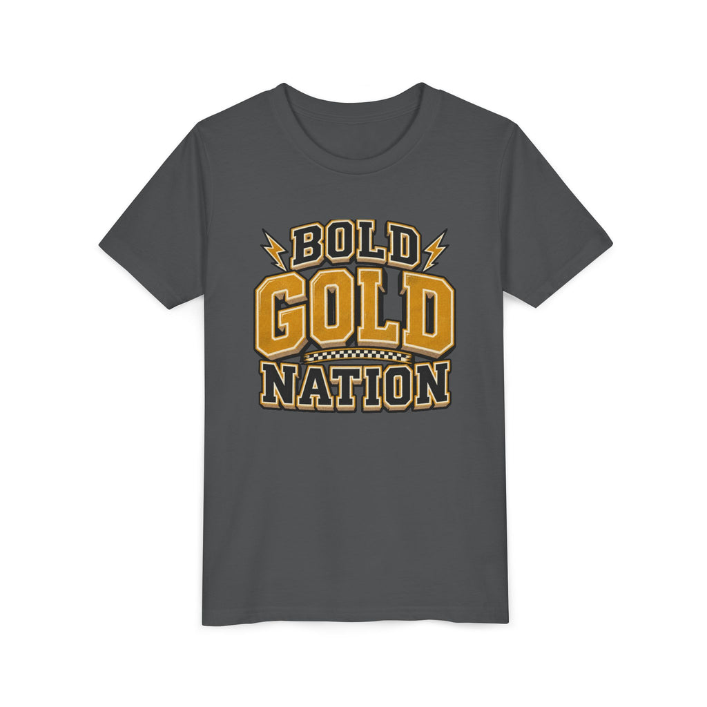 Youth Tee — Bold Gold Nation Graphic Kids Shirt
