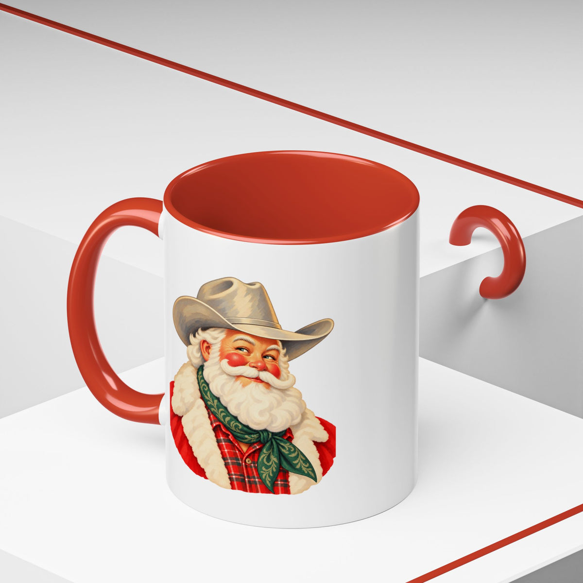 Cowboy Santa Christmas Coffee Mug
