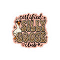 Certified Silly Goose Club Sticker — Cute Leopard-Print Goose Kiss-Cut Sticker