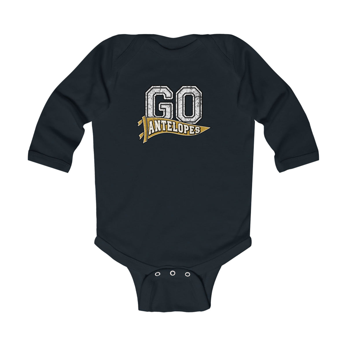 Go Antelopes Infant Long Sleeve Bodysuit – Baby Team Spirit Onesie