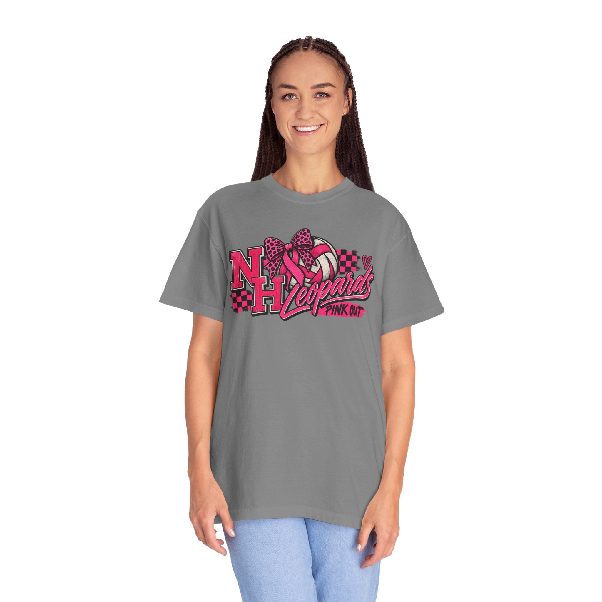 NH Leopards Pink Out Volleyball T-Shirt