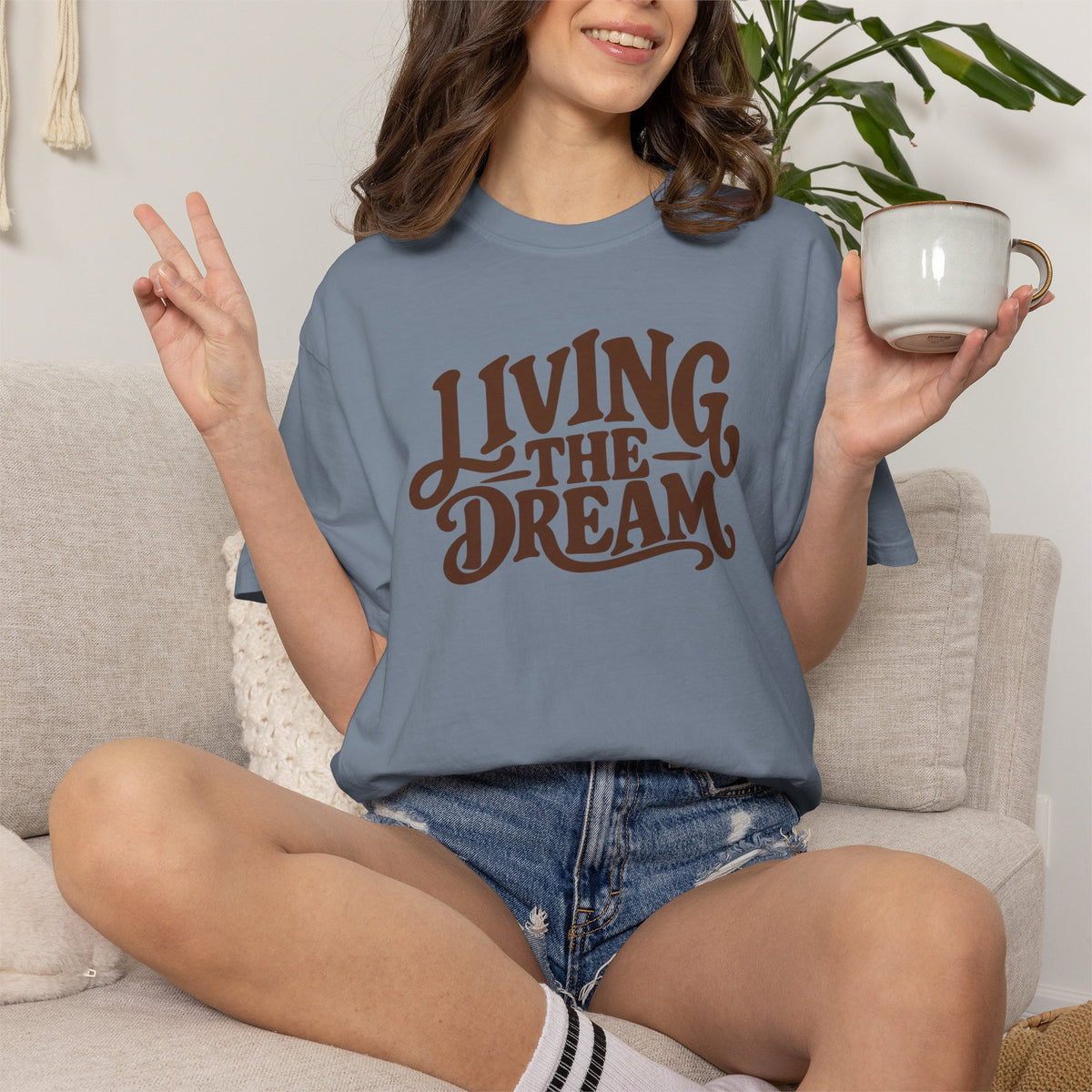 Living The Dream T-Shirt — Vintage Script Graphic Tee