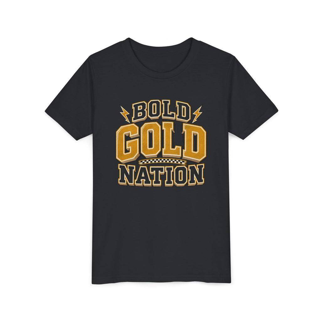 Youth Tee — Bold Gold Nation Graphic Kids Shirt