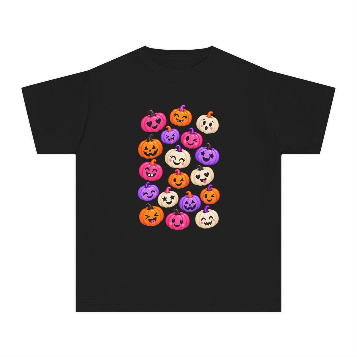 Kids Halloween Pumpkin Faces Tee