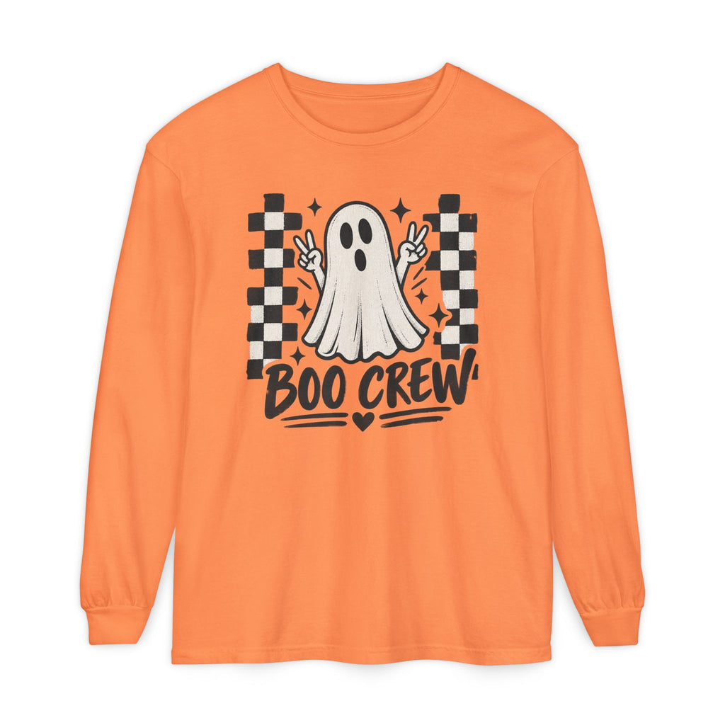 Boo Crew Long Sleeve Tee — Cute Ghost Halloween Shirt