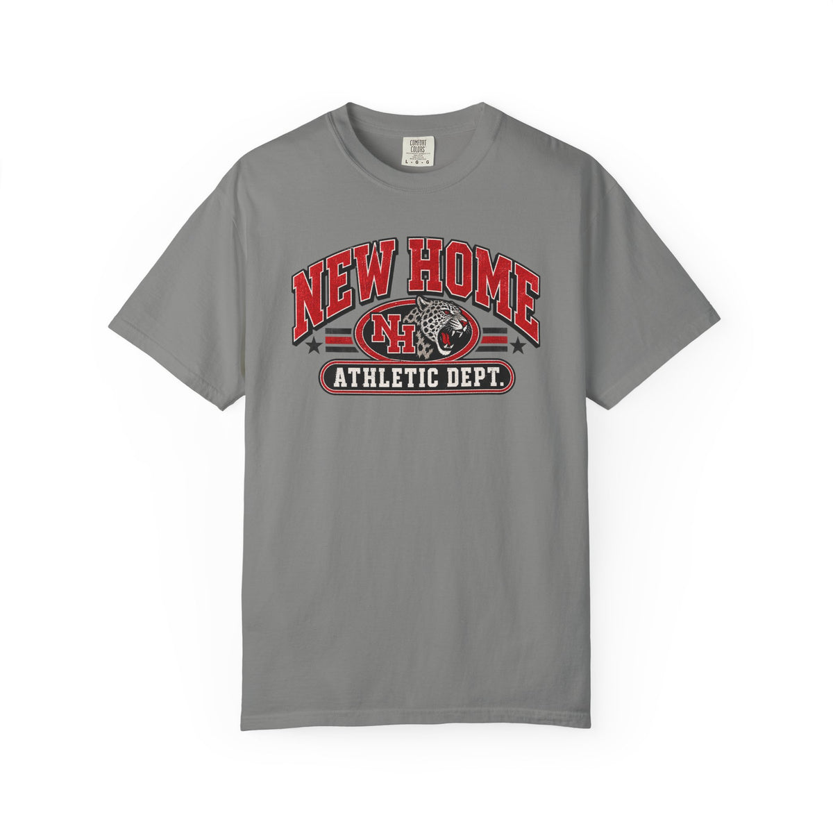 New Home Athletic Dept. T-Shirt — Vintage College Graphic Tee