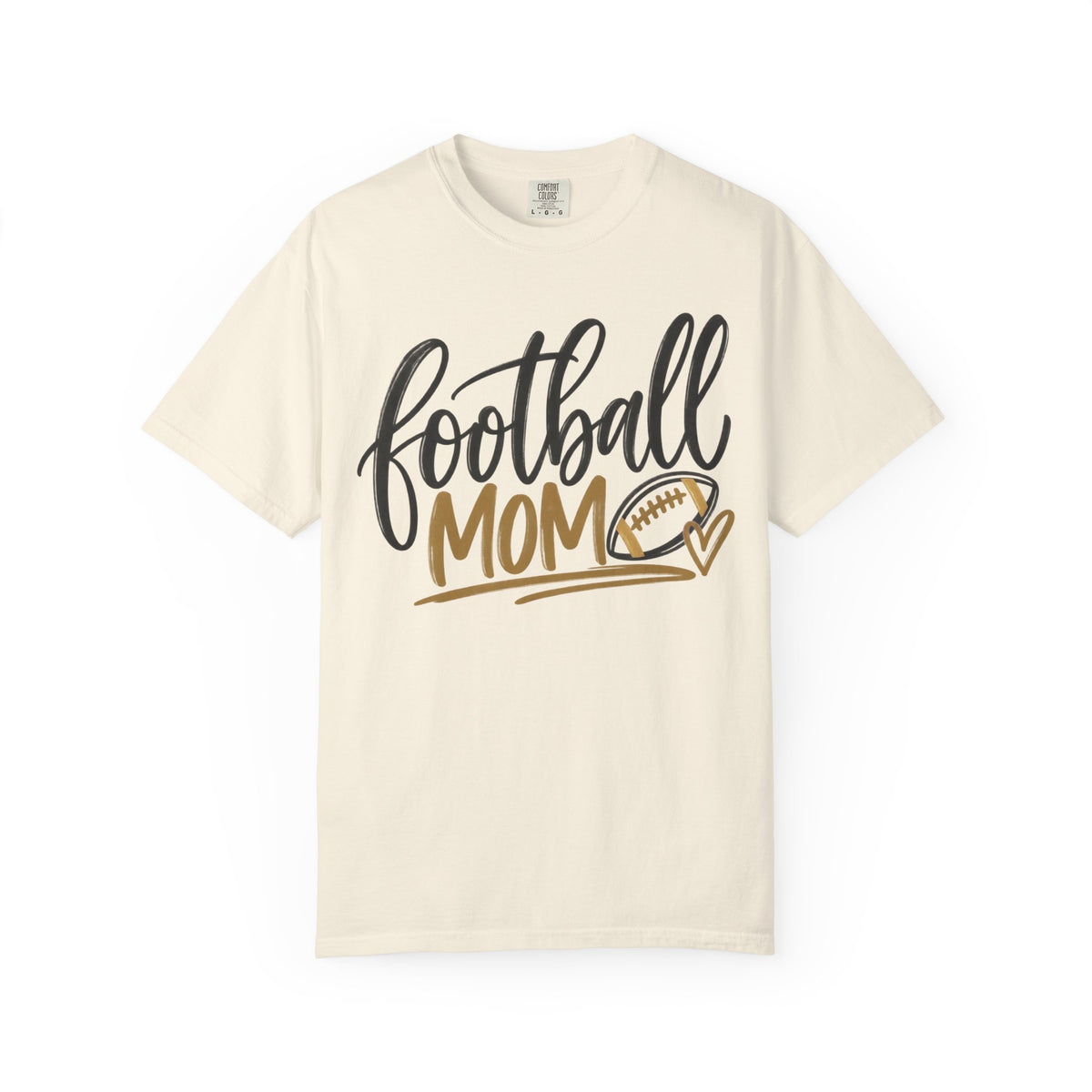 Football Mom T-Shirt — Athletic Mom Tee with Football Script Design