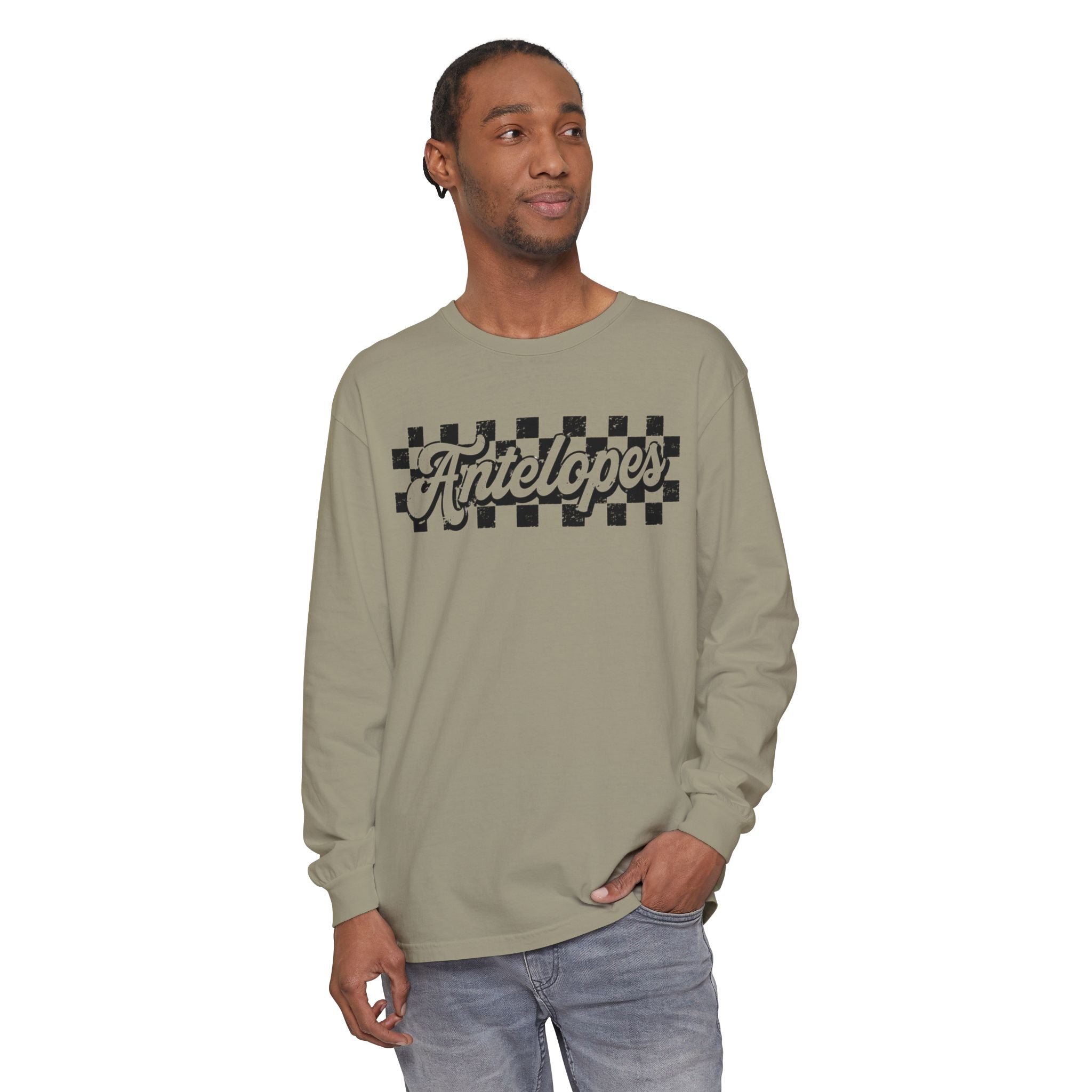 Antelopes Checkerboard Long Sleeve Tee