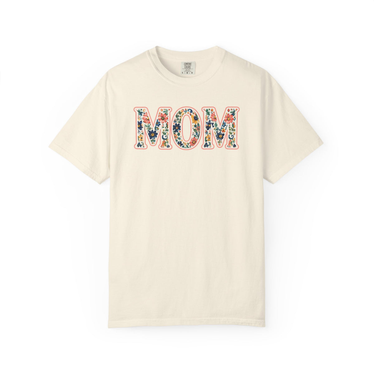 Mom Floral T-Shirt — Vintage Garment-Dyed Mother's Day Tee