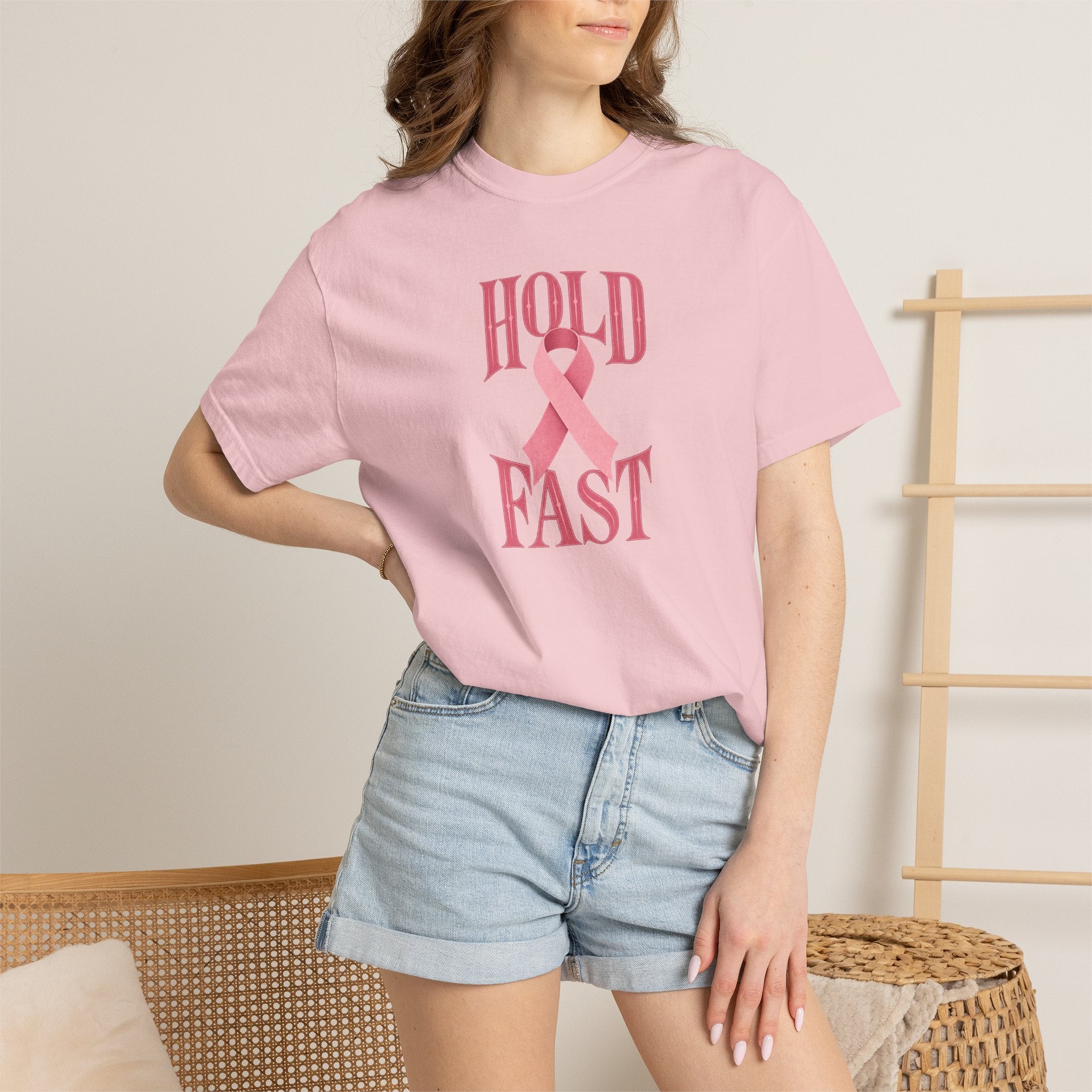 Hold Fast Pink Ribbon T‑Shirt