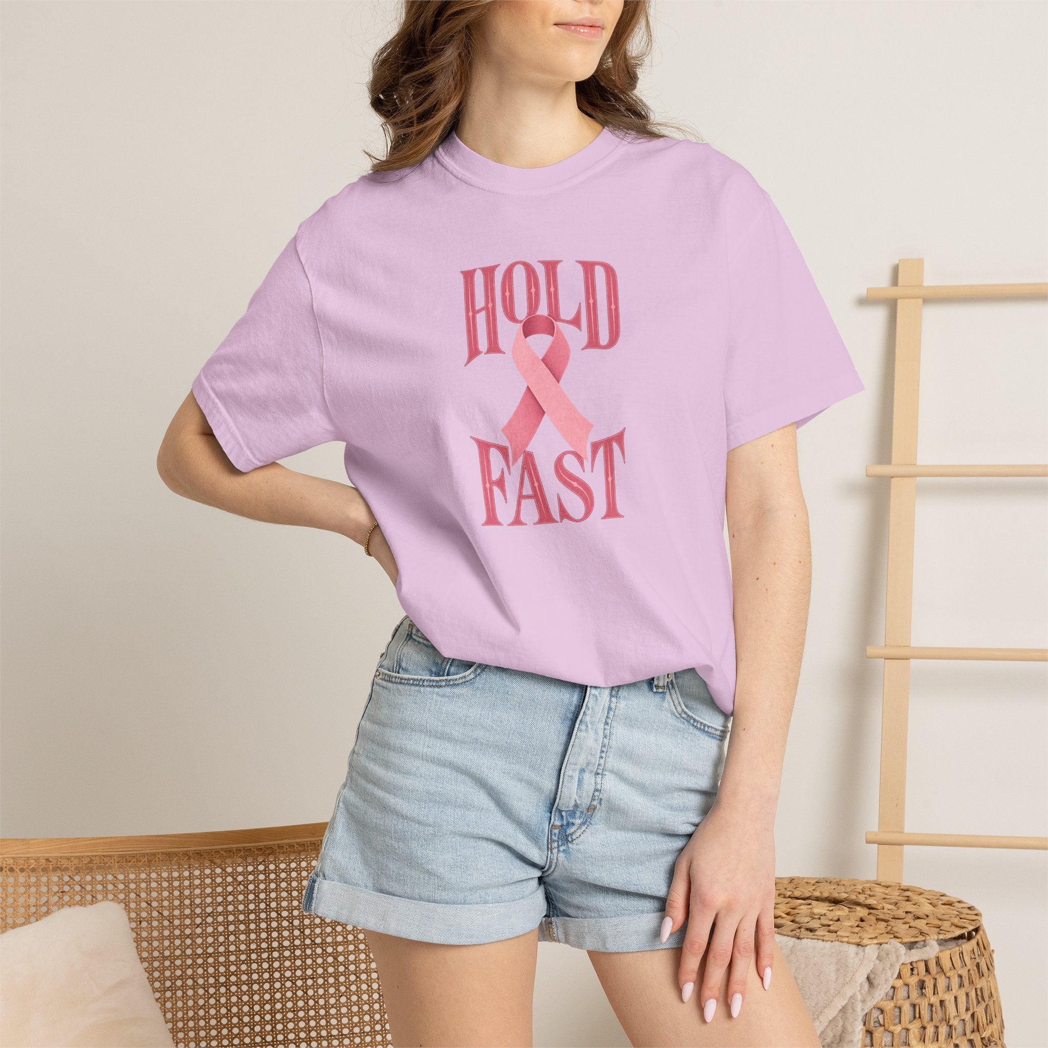 Hold Fast Pink Ribbon T‑Shirt