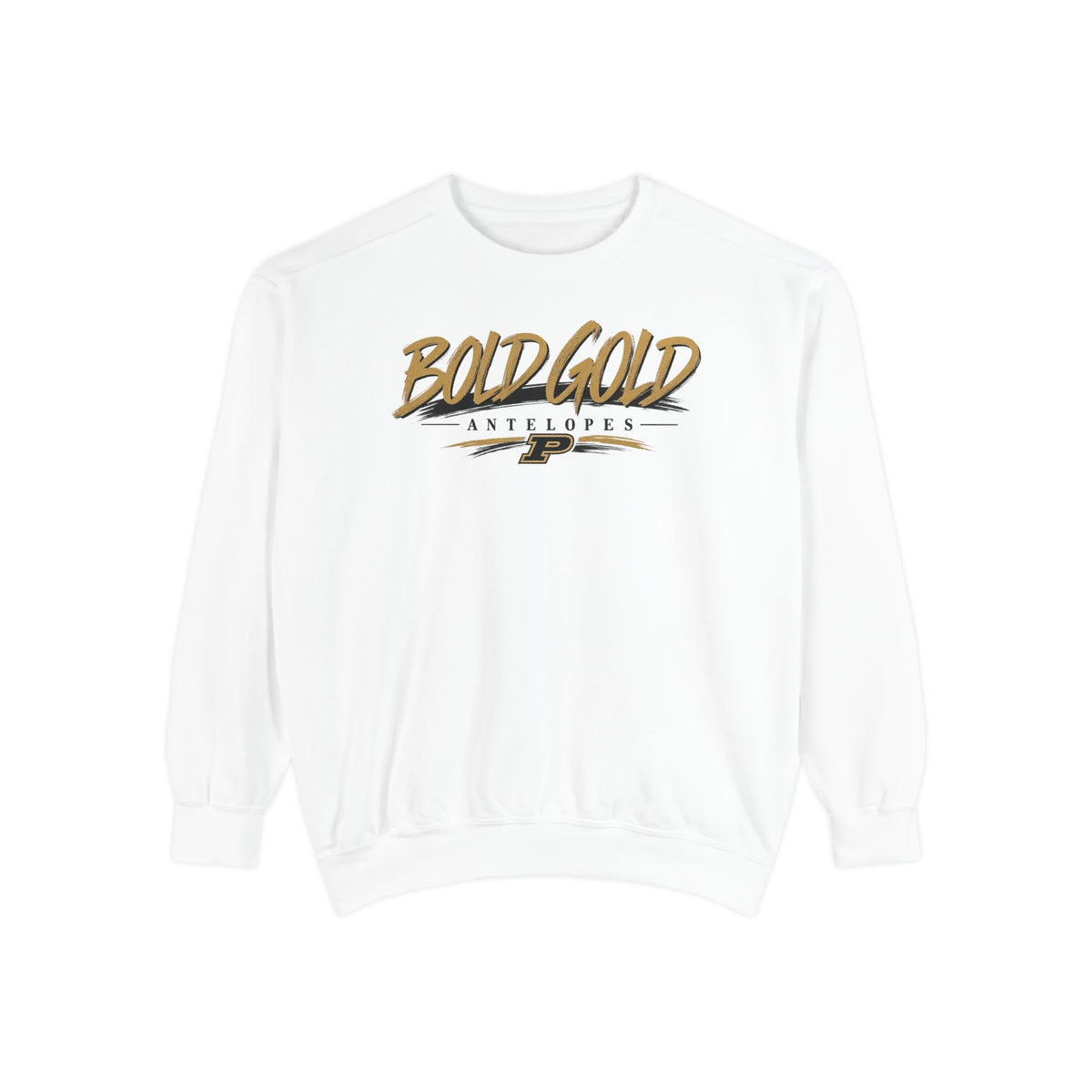 Bold Gold Antelopes Sweatshirt — Vintage Script Graphic Crewneck