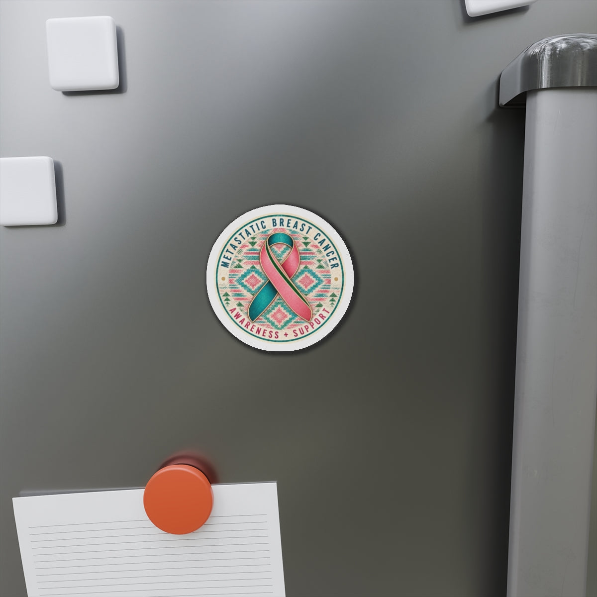 Metastatic Breast Cancer Awareness Ribbon Magnet — Support & Awareness Die-Cut Magnet