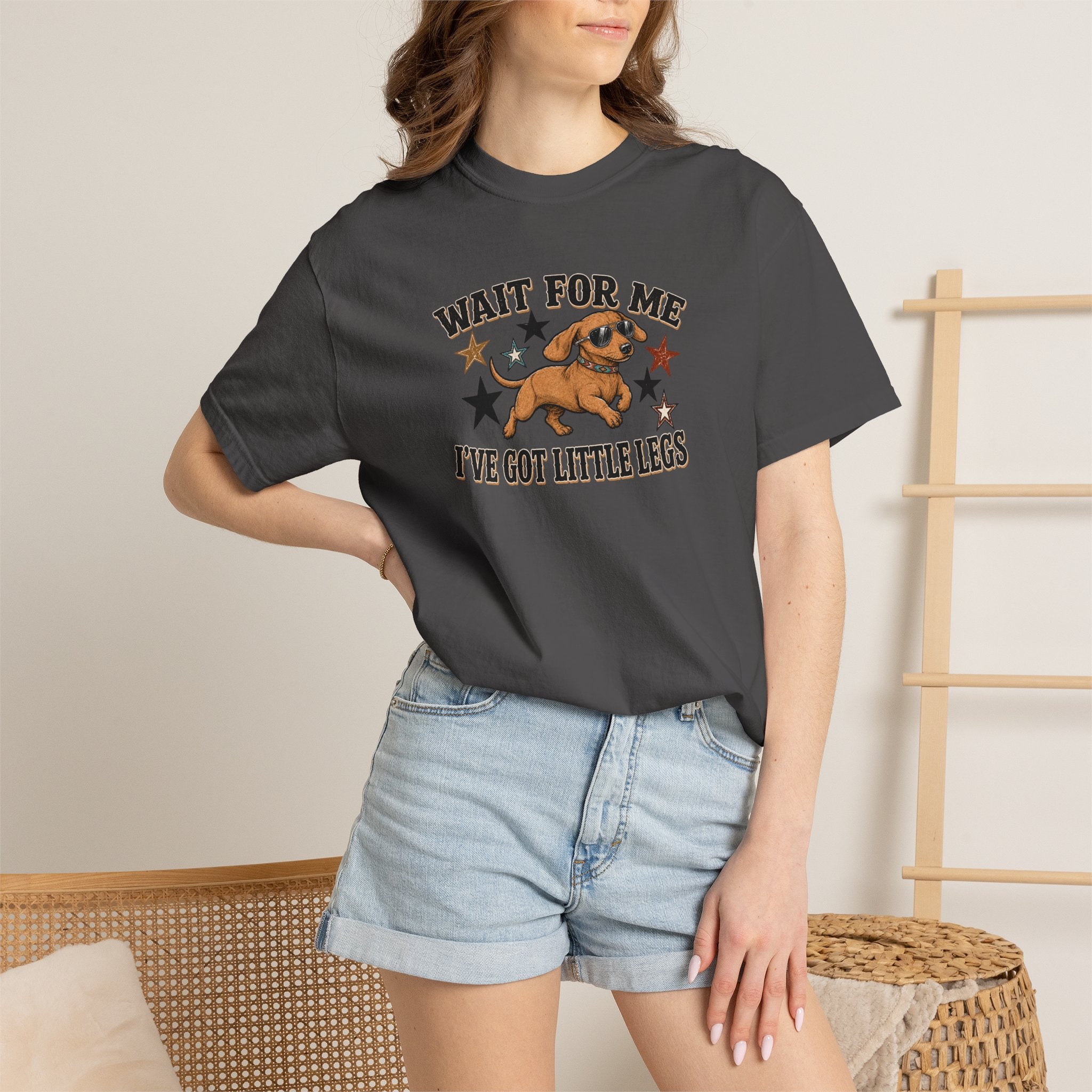 Wait For Me I've Got Little Legs T-Shirt — Cute Dachshund Retro Graphic Tee