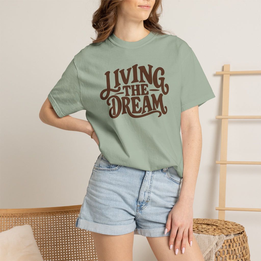 Living The Dream T-Shirt — Vintage Script Graphic Tee