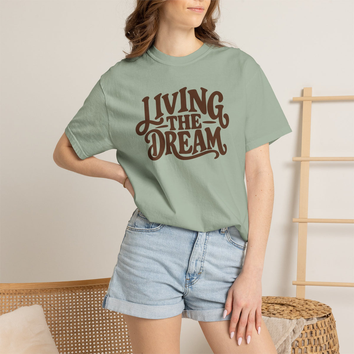 Living The Dream T-Shirt — Vintage Script Graphic Tee
