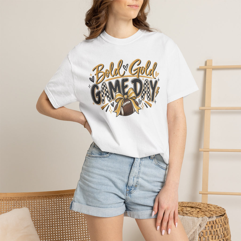 Gameday Football T-Shirt – "Bold & Gold" Team Spirit Tee