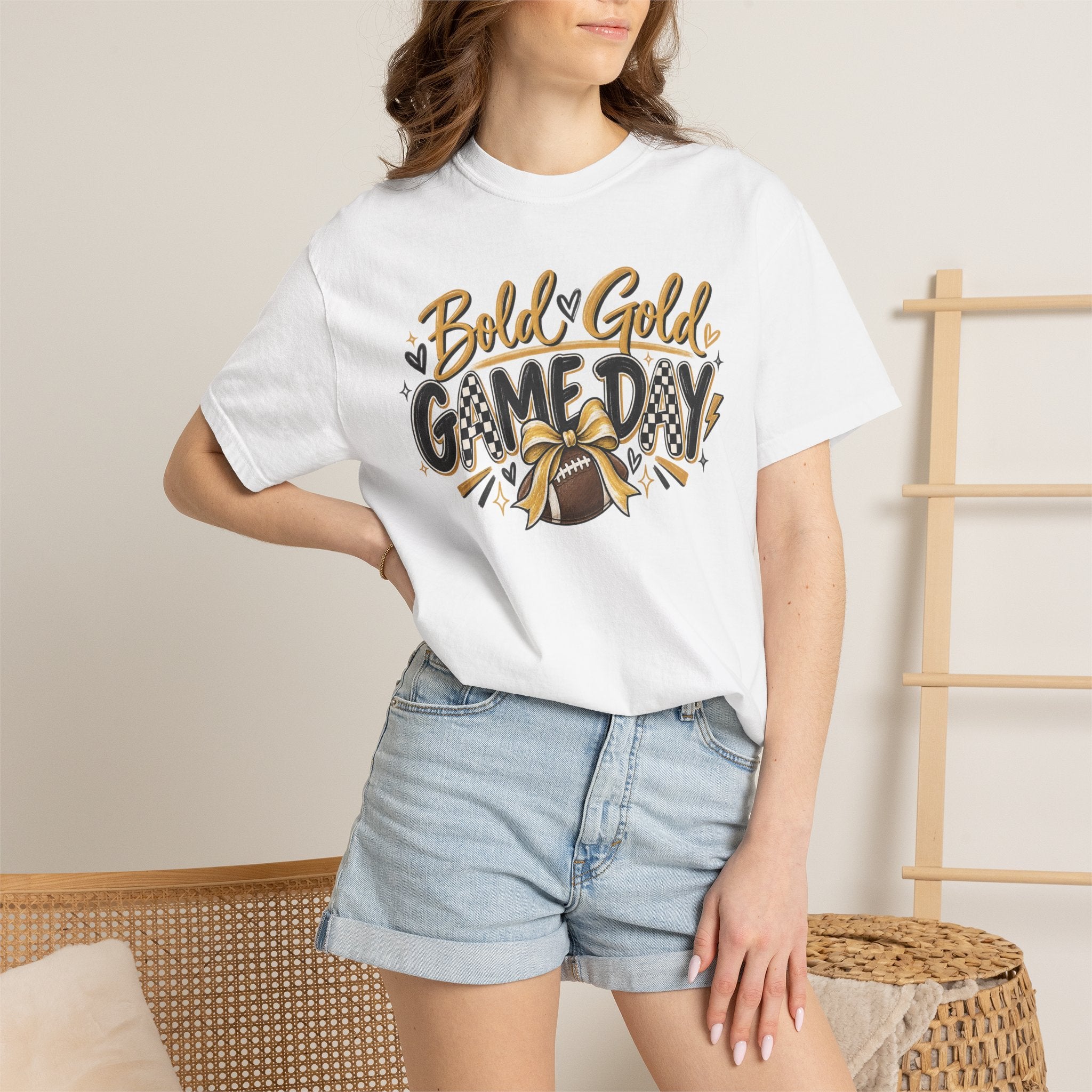 Gameday Football T-Shirt – "Bold & Gold" Team Spirit Tee