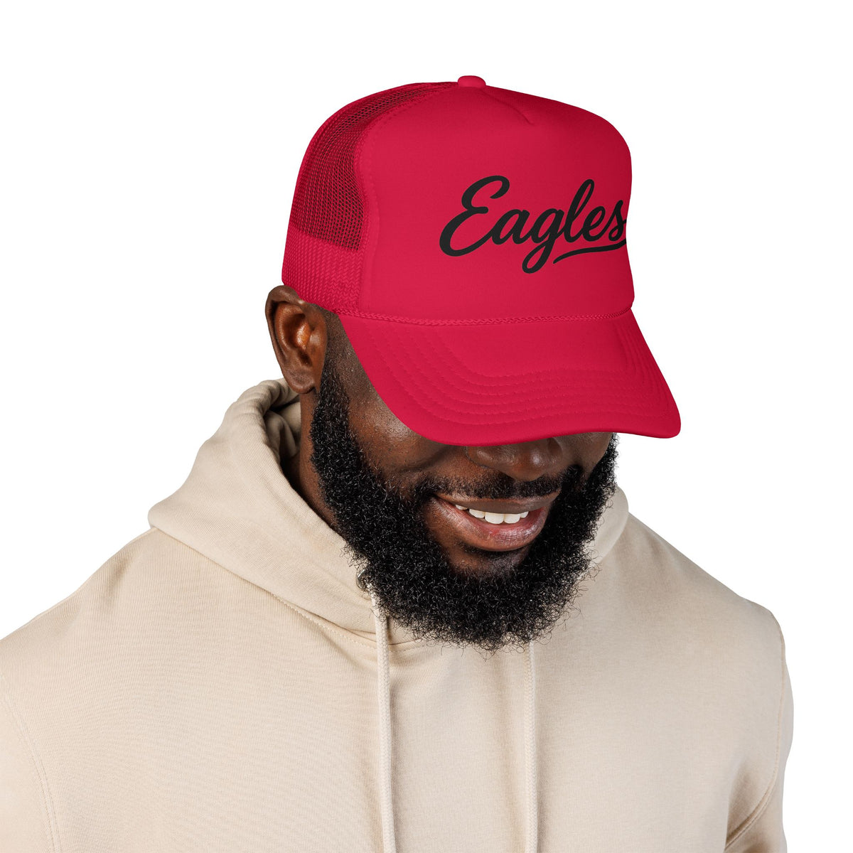 Eagles Script Foam Trucker Hat