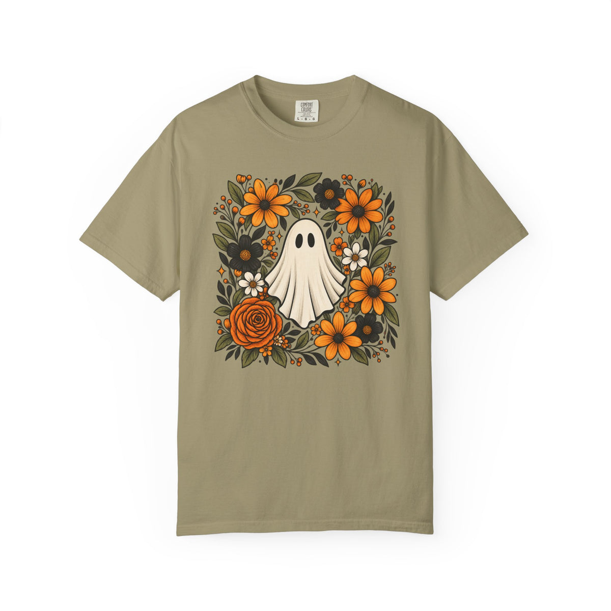 Ghost Bouquet T-Shirt — Floral Halloween Graphic Tee