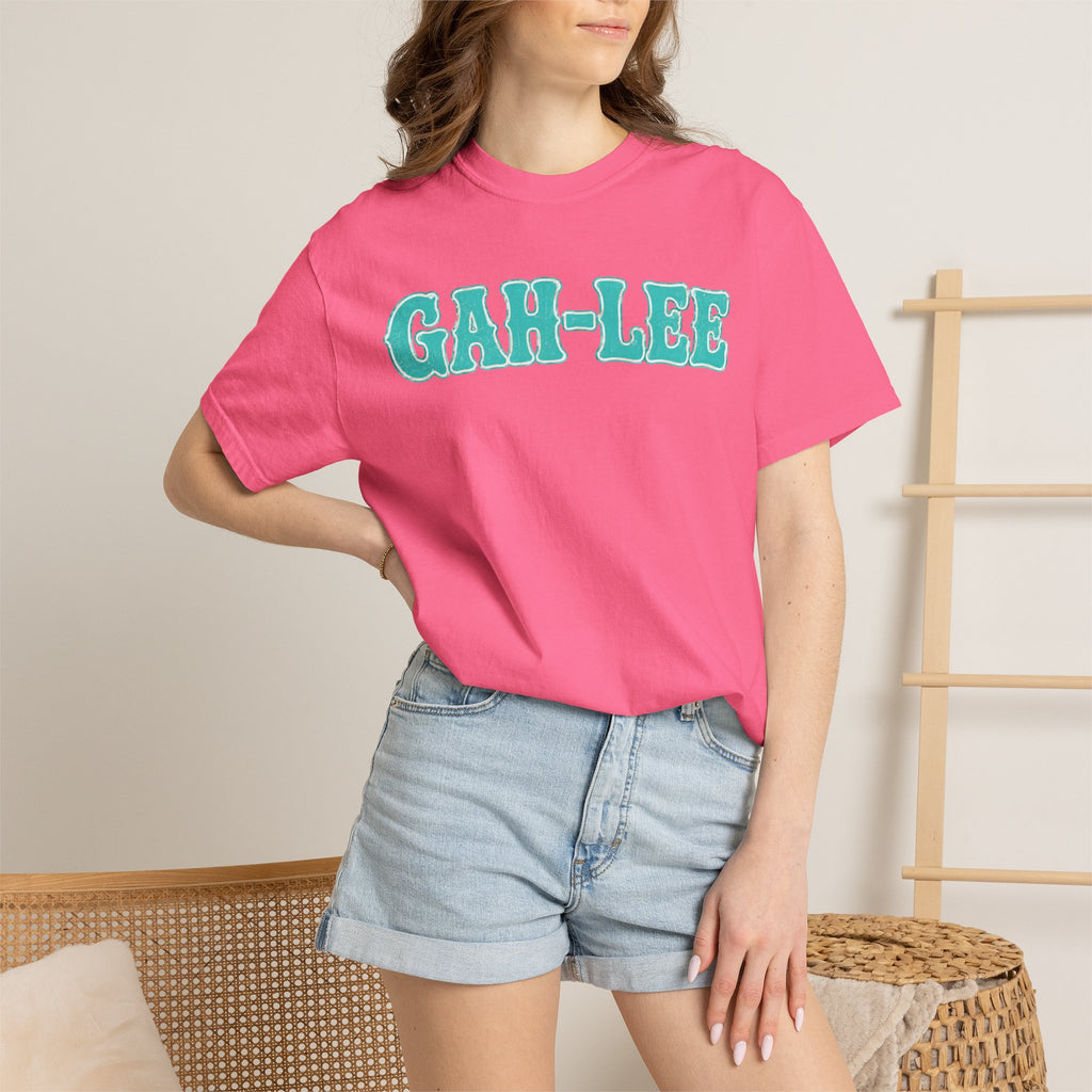 GAH-LEE Graphic T-Shirt — Funny Text Tee, Retro Collegiate Style