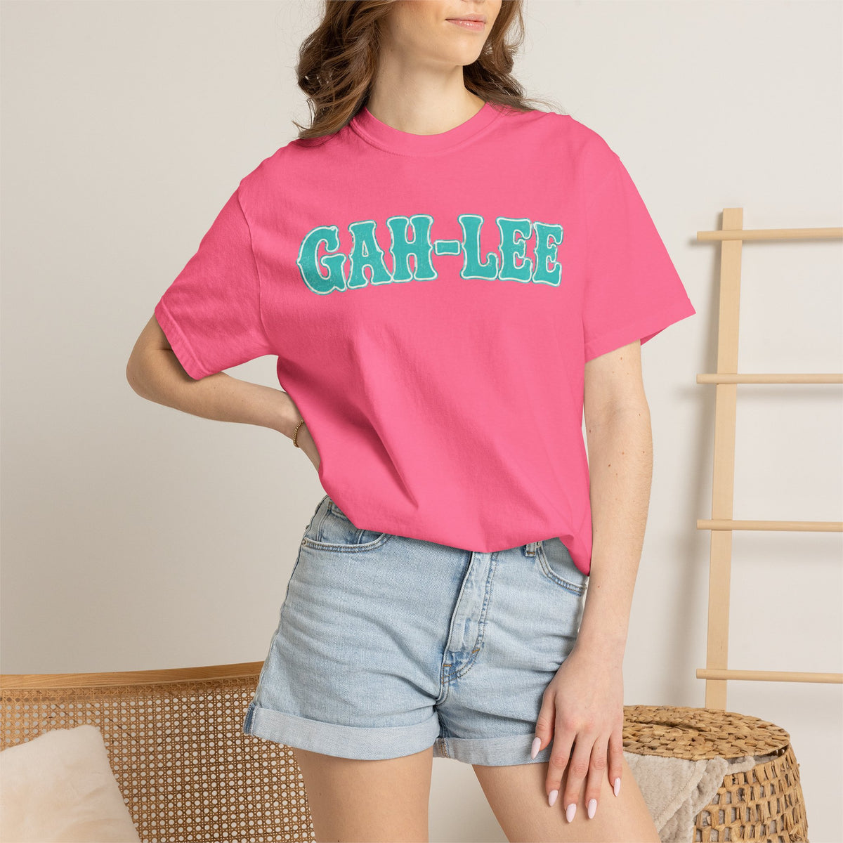 GAH-LEE Graphic T-Shirt — Funny Text Tee, Retro Collegiate Style