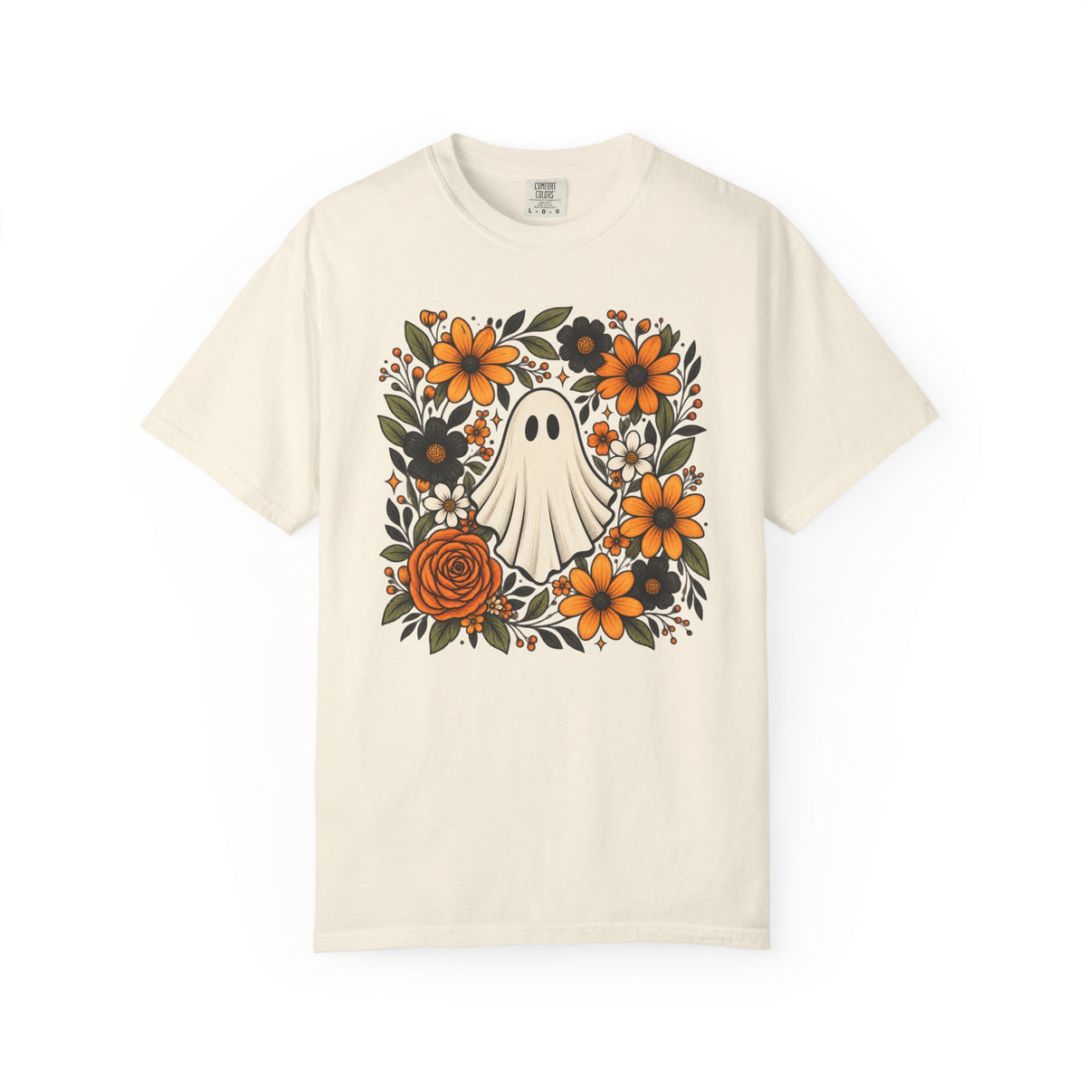 Ghost Bouquet T-Shirt — Floral Halloween Graphic Tee