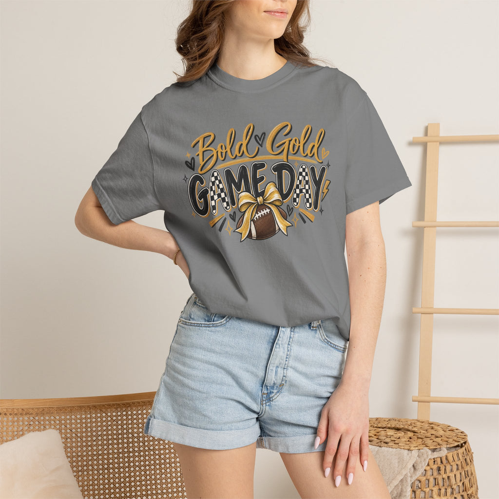 Gameday Football T-Shirt – "Bold & Gold" Team Spirit Tee