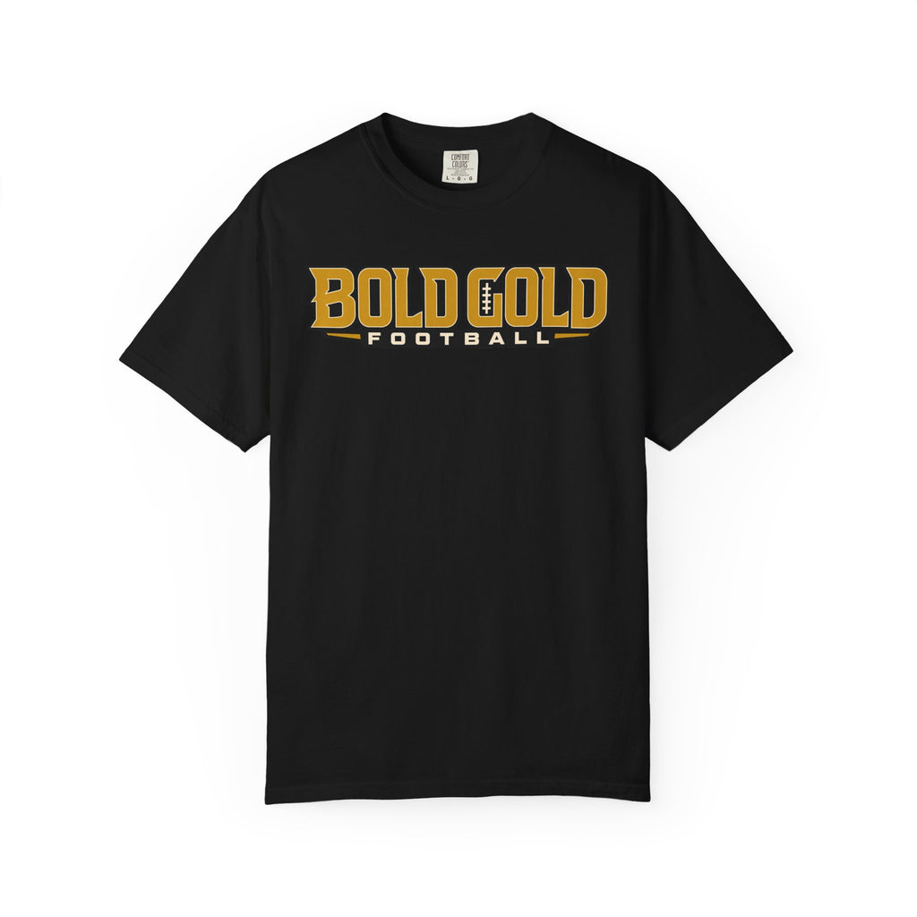 Bold Gold Football T-Shirt — Vintage Sport Tee