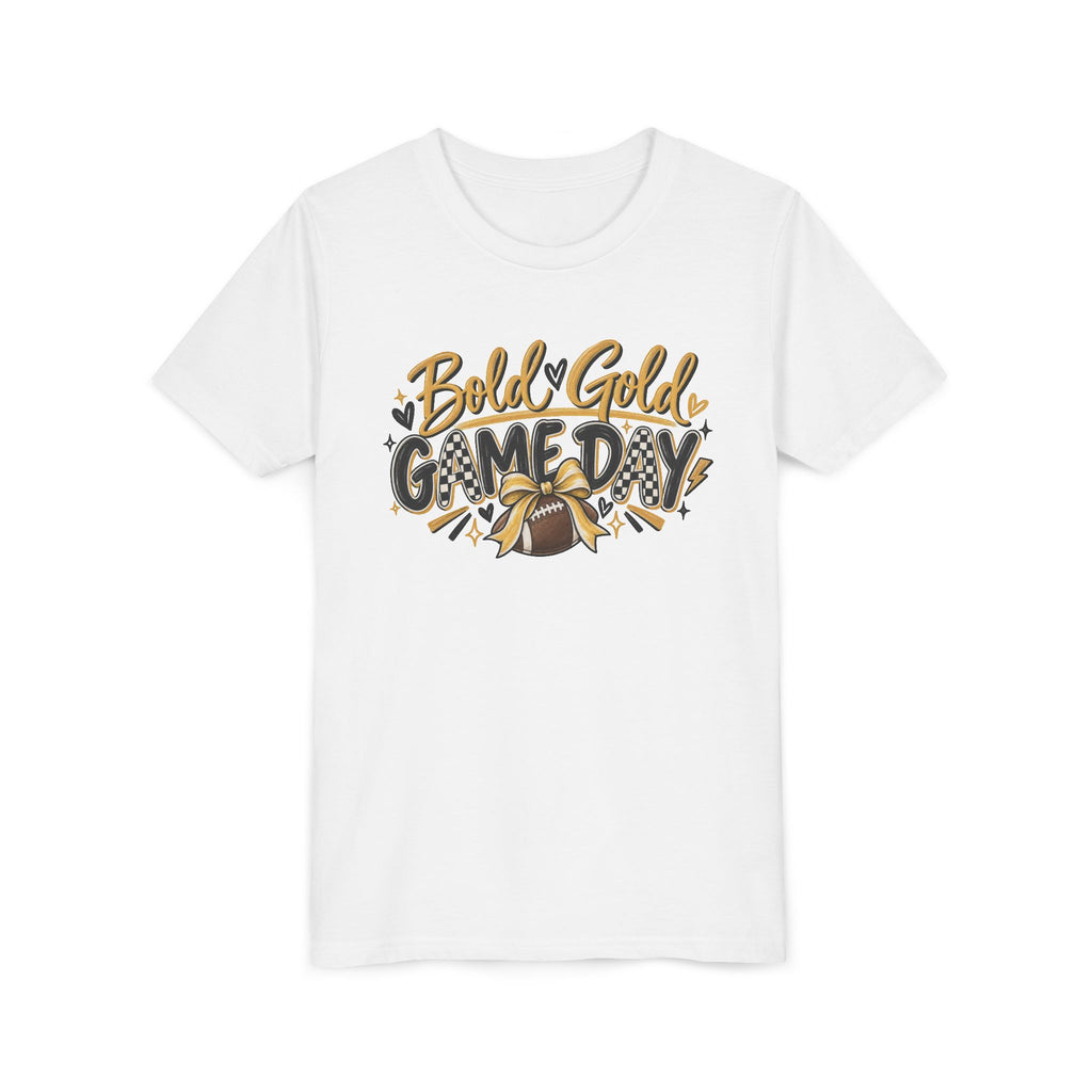 Youth Tee - "Bold & Gold Gameday" Football Kids Shirt
