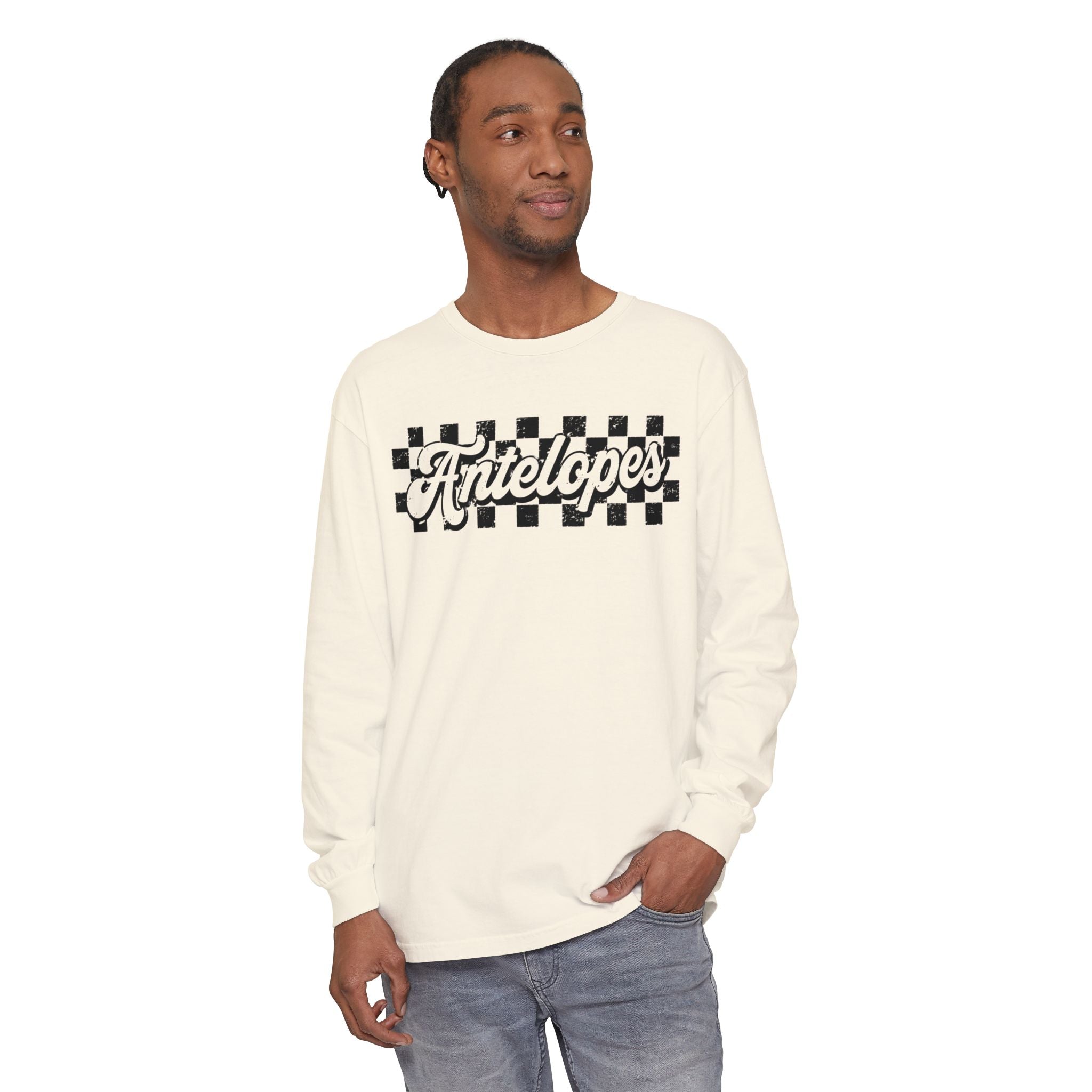 Antelopes Checkerboard Long Sleeve Tee
