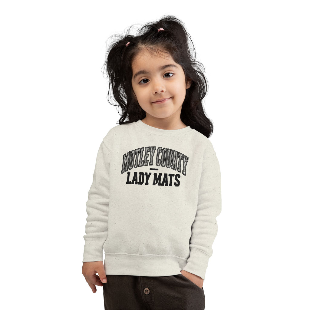 Toddler Sweatshirt - "Motley County Lady Mats" Vintage Varsity Kids Crewneck