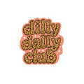 Silly Dally Club Leopard Print Kiss-Cut Sticker