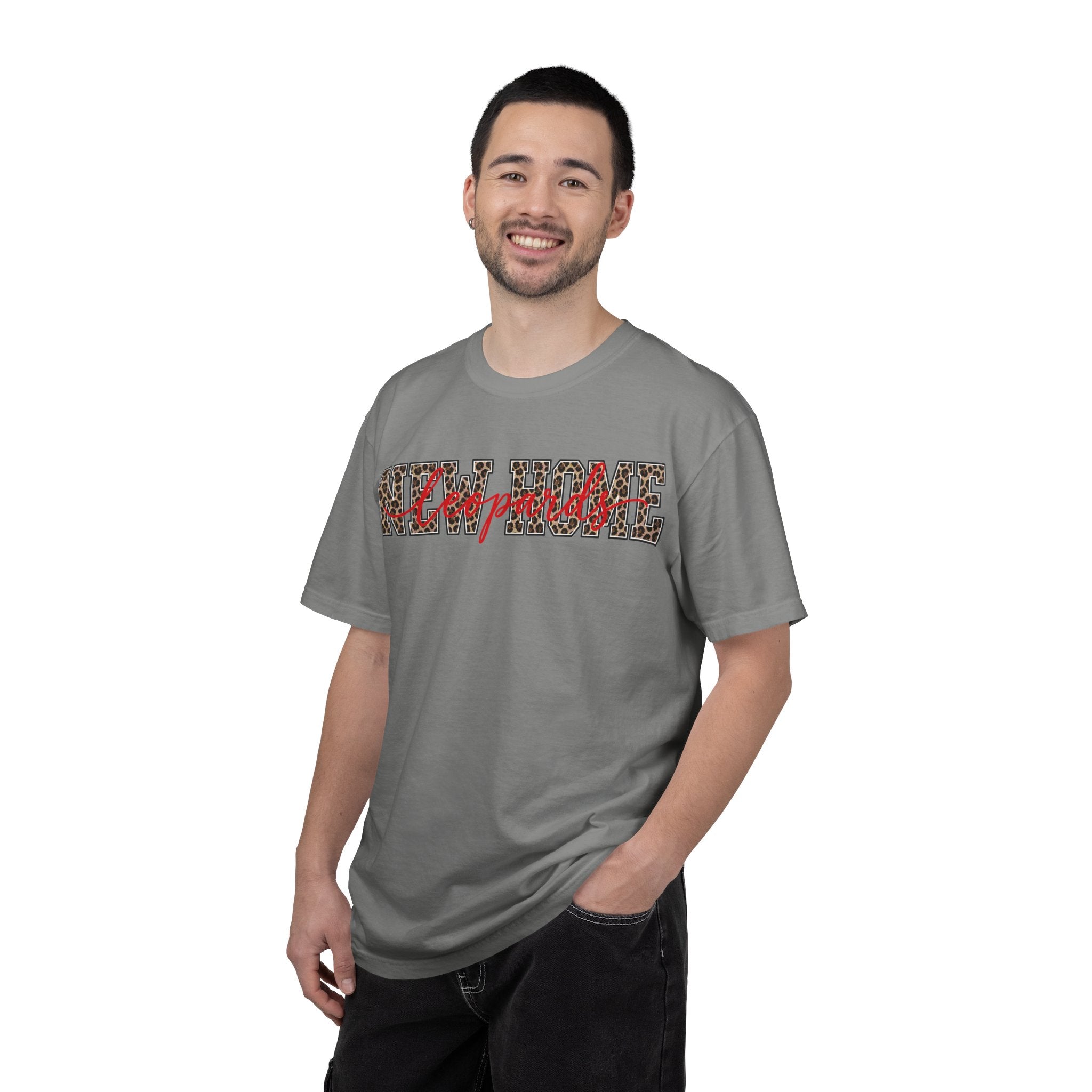 New Home Leopard Script T-Shirt