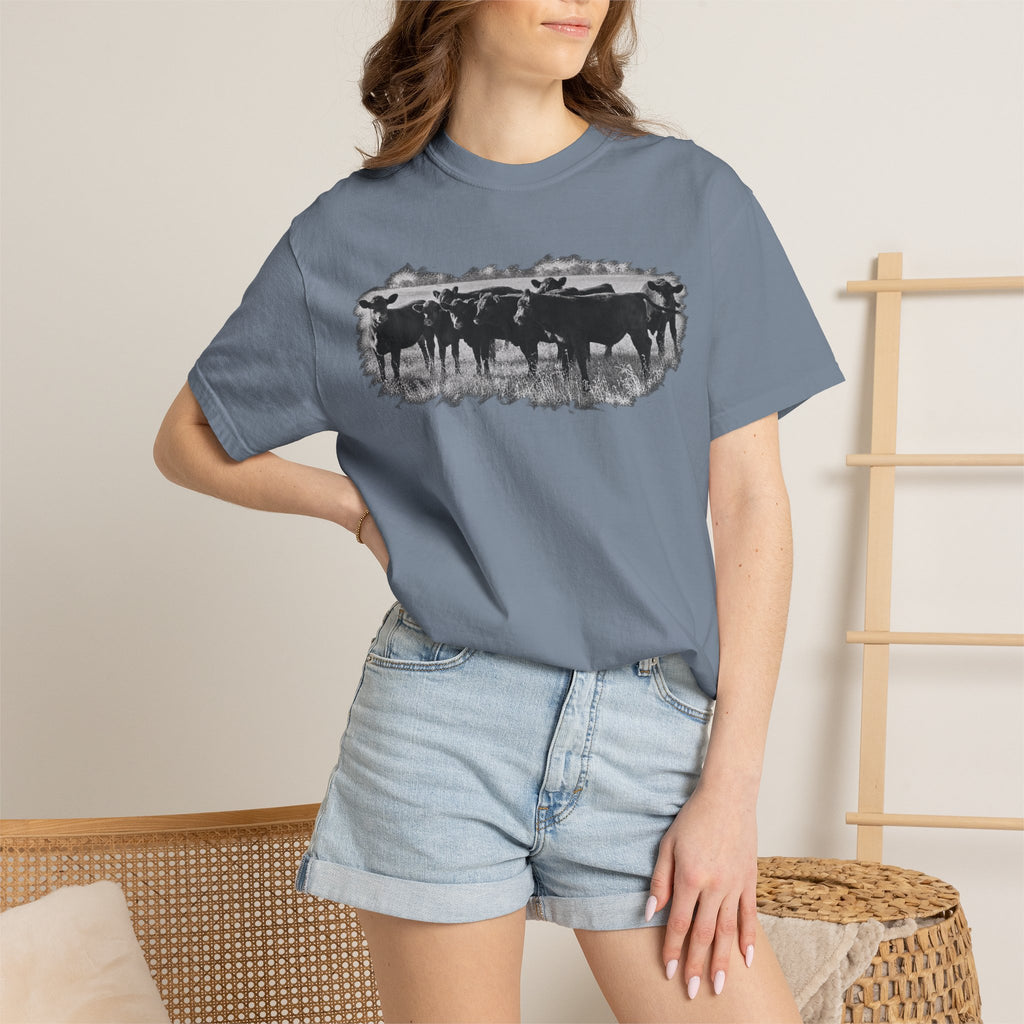 Cowboy Cattle Herd T-Shirt – Vintage Western Ranch Graphic Tee