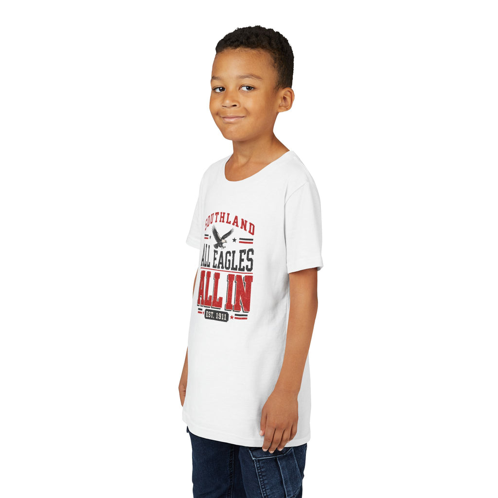 Youth Tee - "Southland All Eagles All In" School Spirit Shirt