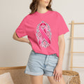 Breast Cancer Awareness Ribbon T-Shirt — Pink Ribbon Floral Tribal Tee