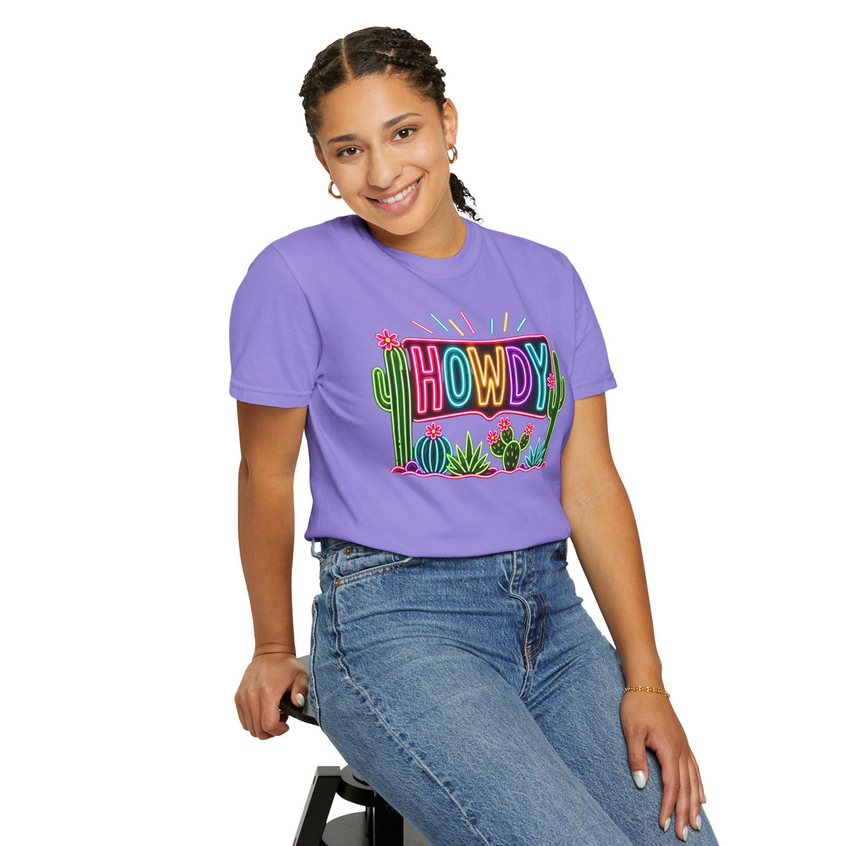 Neon Howdy Cactus T-Shirt
