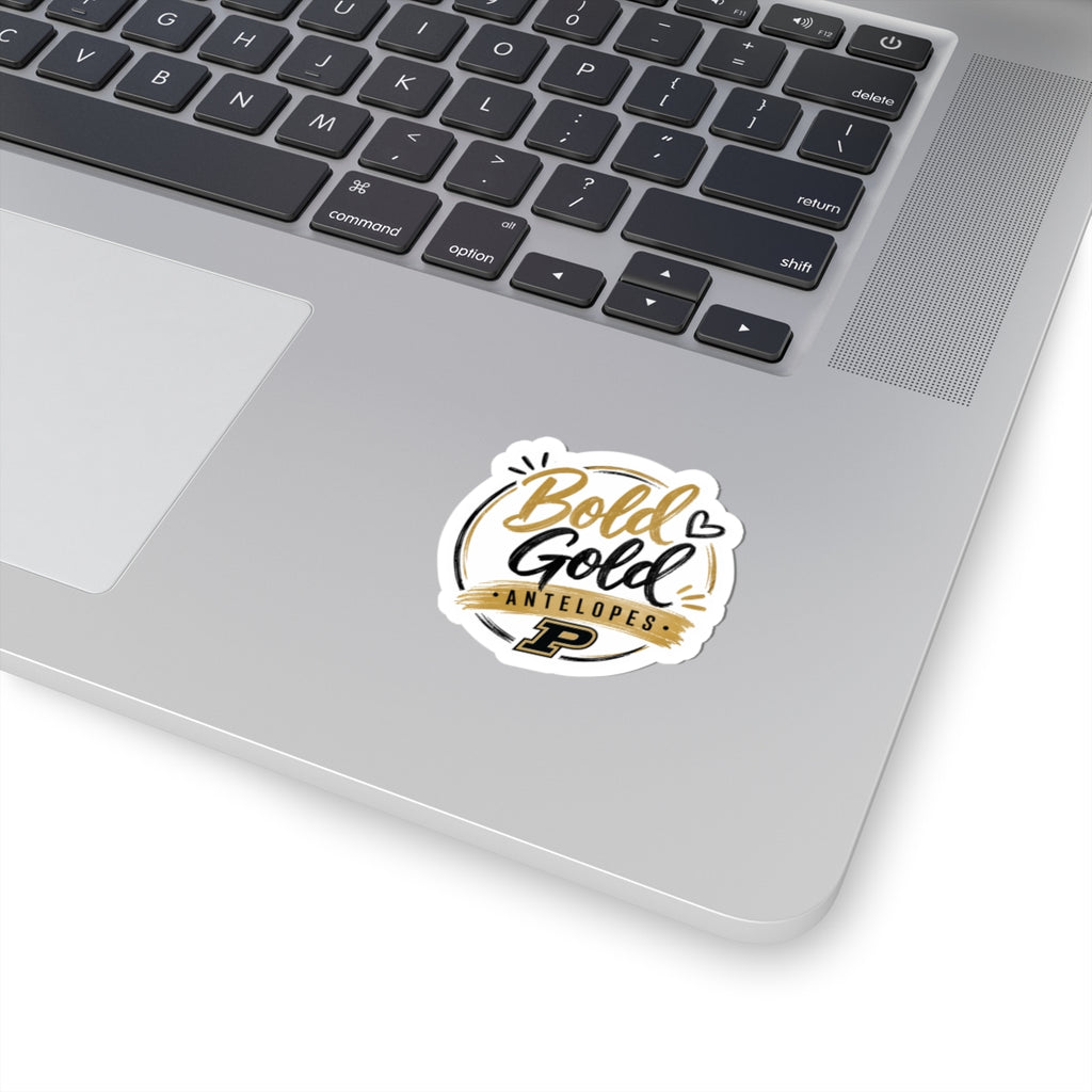 Bold Gold Antelopes Kiss-Cut Sticker — Purdue Pride Laptop Decal