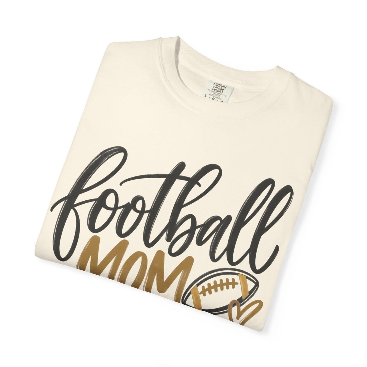 Football Mom T-Shirt — Athletic Mom Tee with Football Script Design