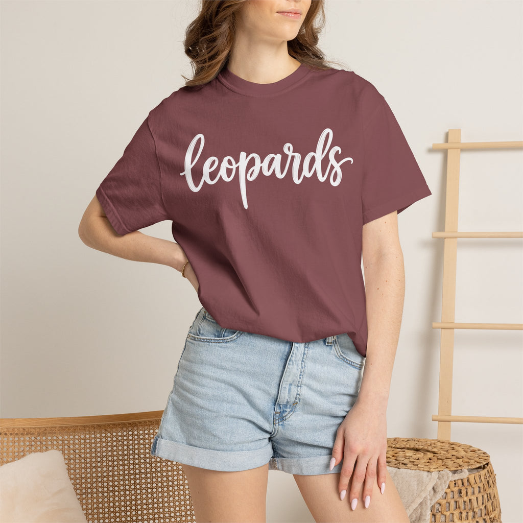 Leopards Script Tee — Retro Graphic T-Shirt