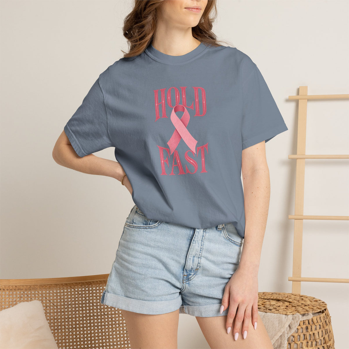 Hold Fast Pink Ribbon T‑Shirt