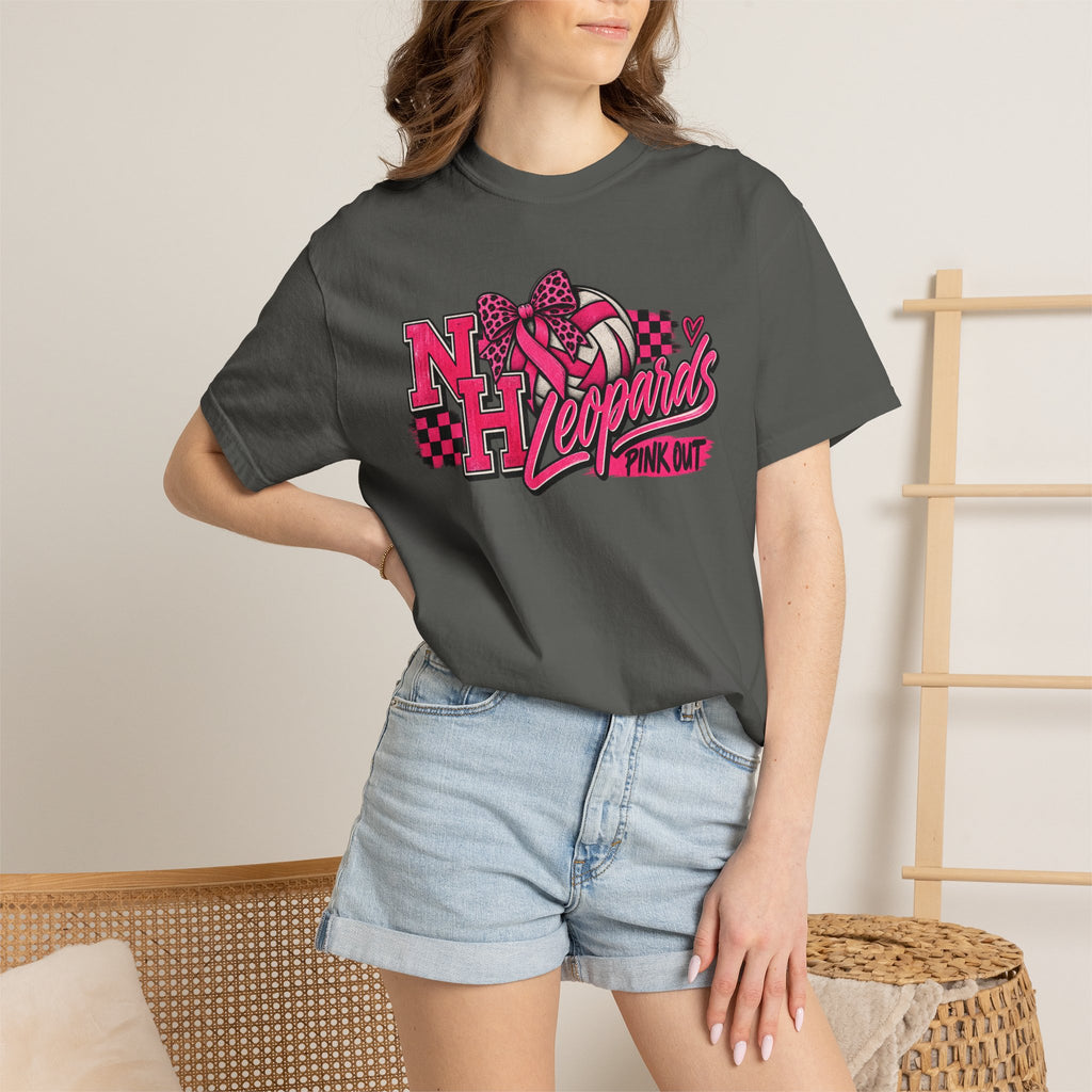 NH Leopards Pink Out Volleyball T-Shirt
