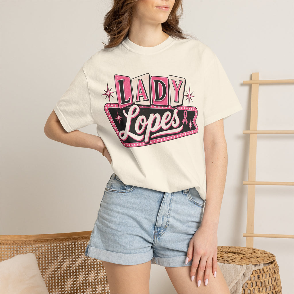 Lady Lopes Pink Retro Logo T-Shirt