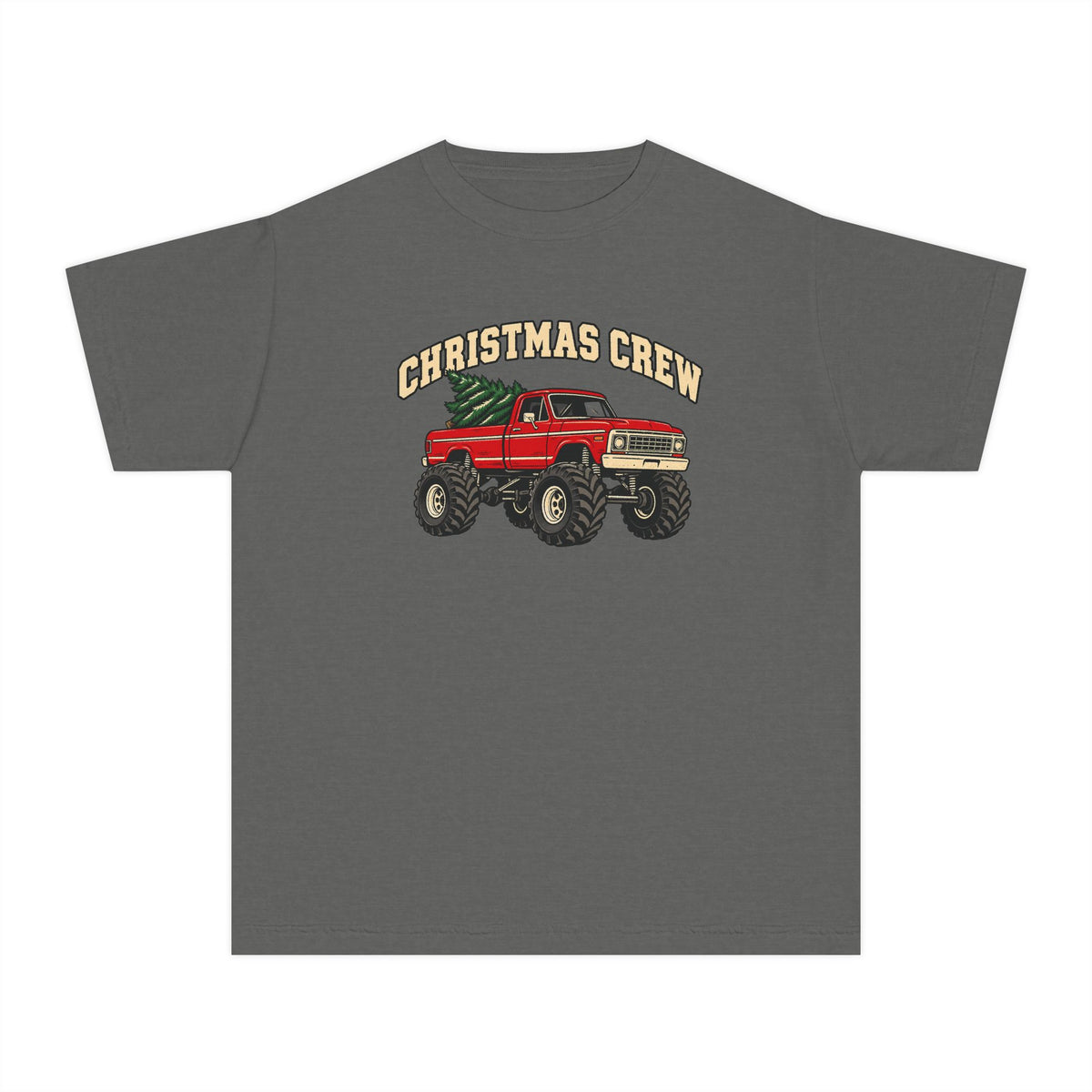 Kids Christmas Crew Red Truck Youth Tee